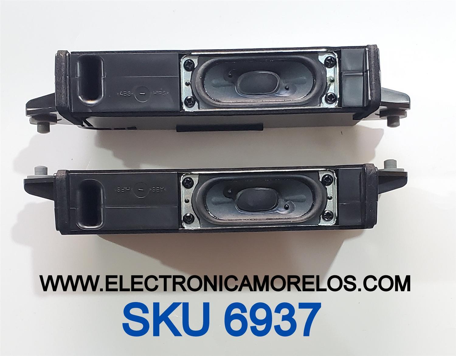 KIT DE BOCINAS PARA TV SONY ( 2 PZ ) ORIGINALES / NÚMERO DE PARTE 1-858-963-82 / 1-858-963-72 / VM7D11 / VGS7D20 / PANEL YM7F430HNG01 / MODELO XBR-43X800E  / XBR43X800E